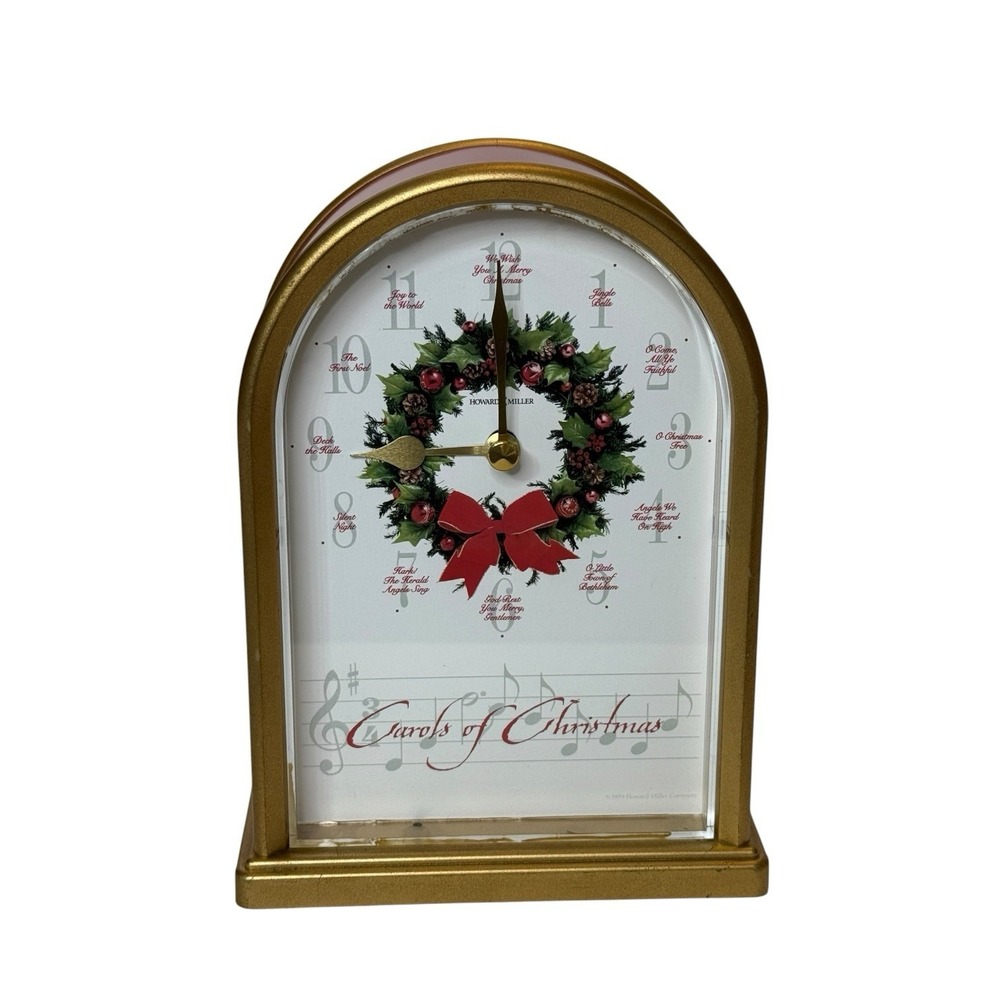 Howard Miller Carols of Christmas‎ Stand Alone Clock Plays Carols Hourly Vintage